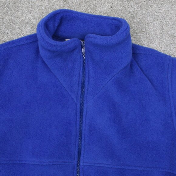 REI Sweater Jacket Women 16 Blue Fleece Polyester Zip Pockets Full Zip Coat - Picture 5 of 13